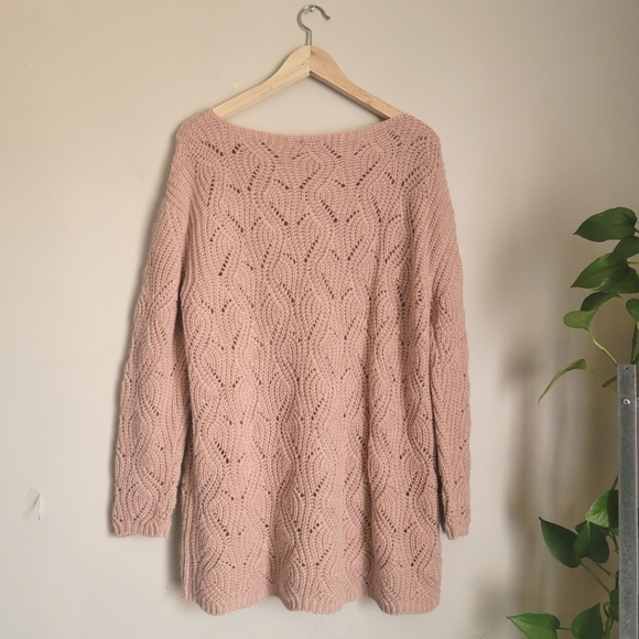 Belina Pullover Longsleeve Knit Sweater Size L in Pale Pink - Picture 7 of 11